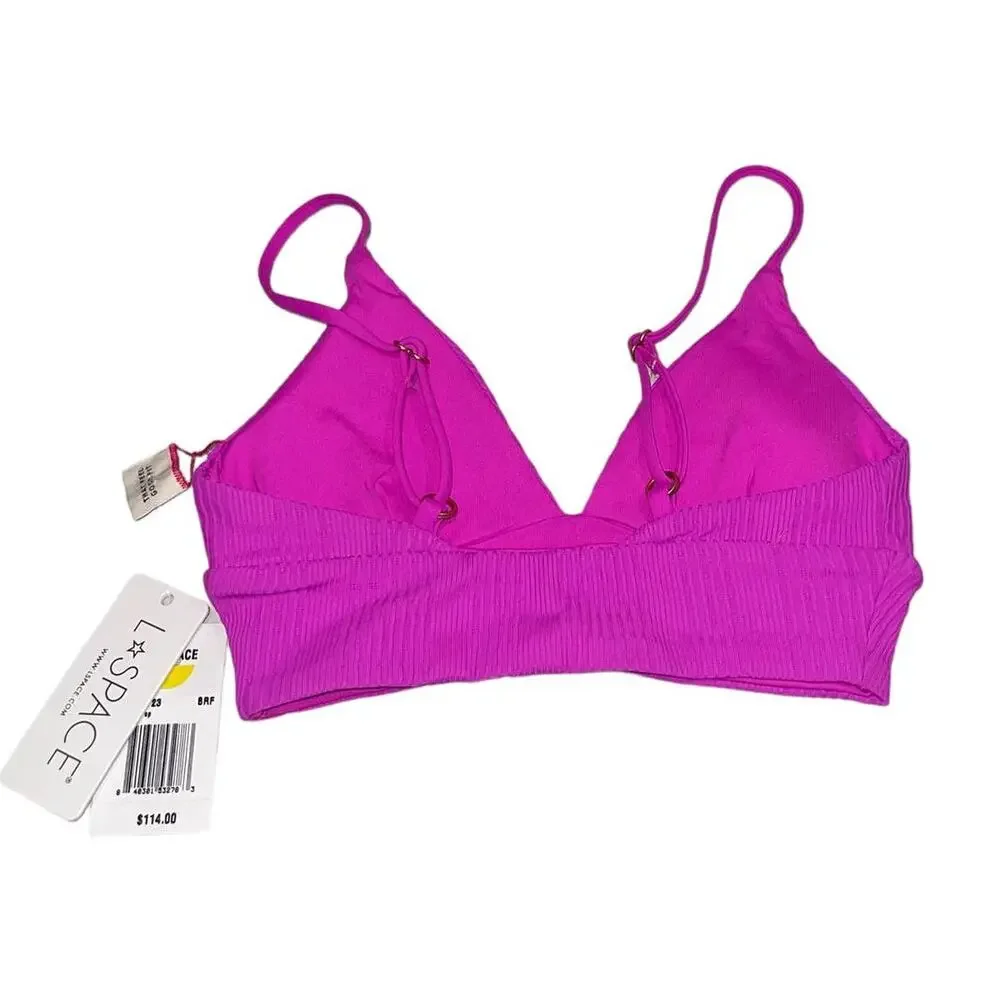 NWT! L*Space Pointelle Rib Winnie Bikini Top - Size Small